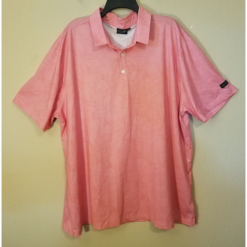 Sunday Swagger Polo Shirt Men 3XL Pink Golf Performance Tech Stretch